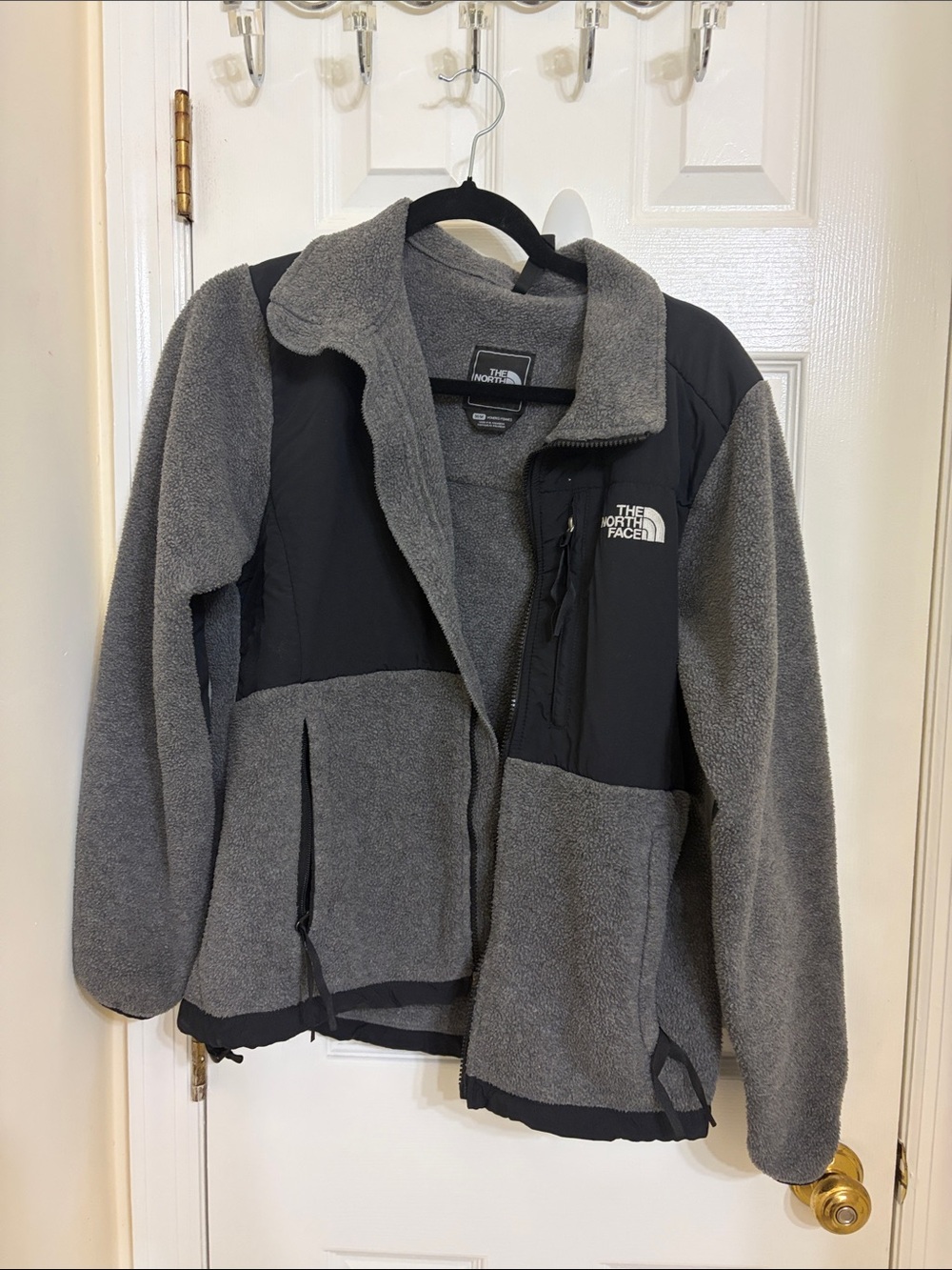 The North Face Kids Gray and Black Fleece Jacket
